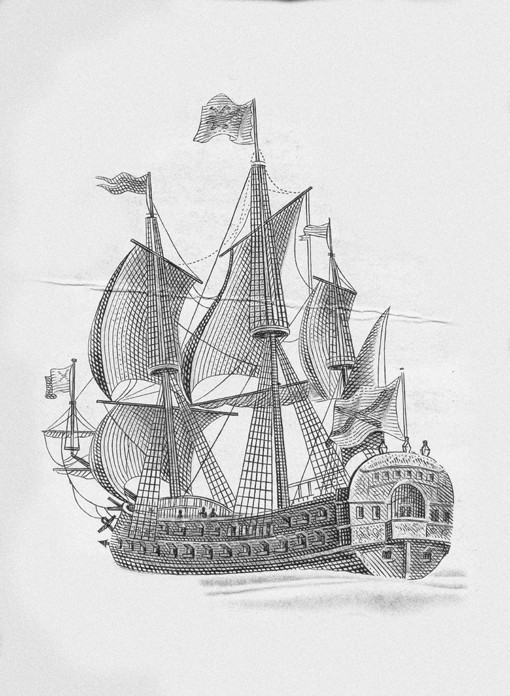 Russian ship of the line "Poltava" (1712) a Unbekannter Künstler