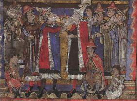 Matthew and the representatives of the twelve tribes of Israel (Gospels, formerly Dresden Ms. A 94)