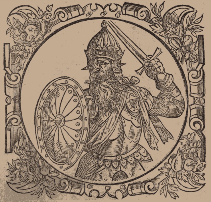 Mindaugas, King of Lithuania (From: Sarmatiae Europeae desscriprio... by A. Guagnini) a Unbekannter Künstler