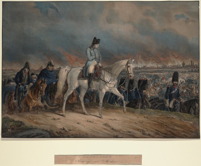 Napoleon's Retreat from Moscow a Unbekannter Künstler