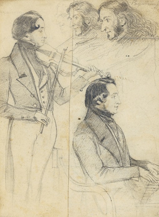 Niccolò Paganini (1782-1840) a Unbekannter Künstler