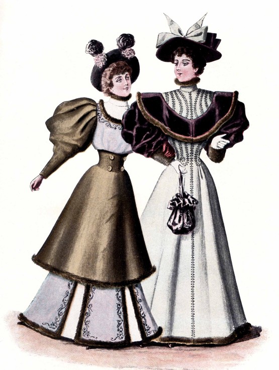 Parisian Street Dress 1894 (From the "Toilette parisienne") a Unbekannter Künstler