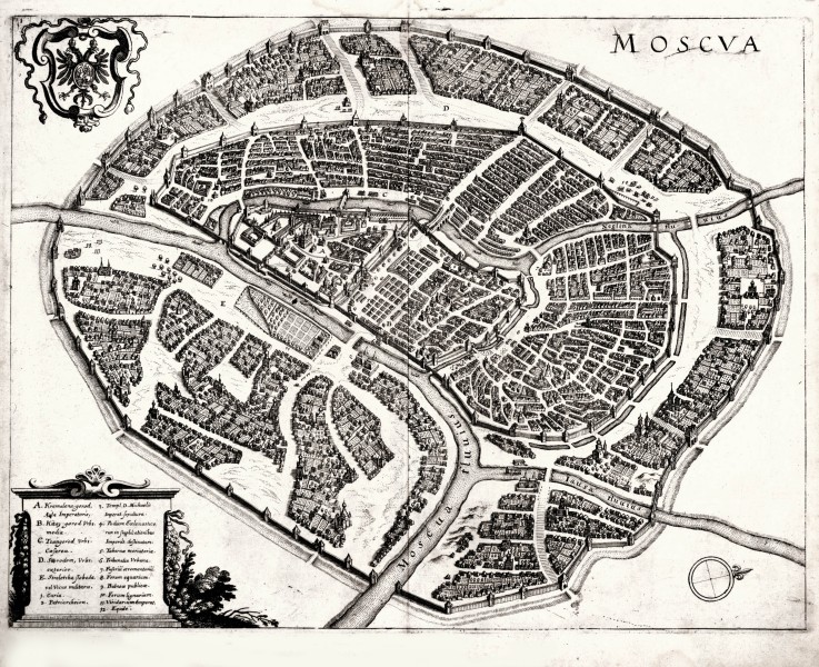 Map of Moscow a Unbekannter Künstler