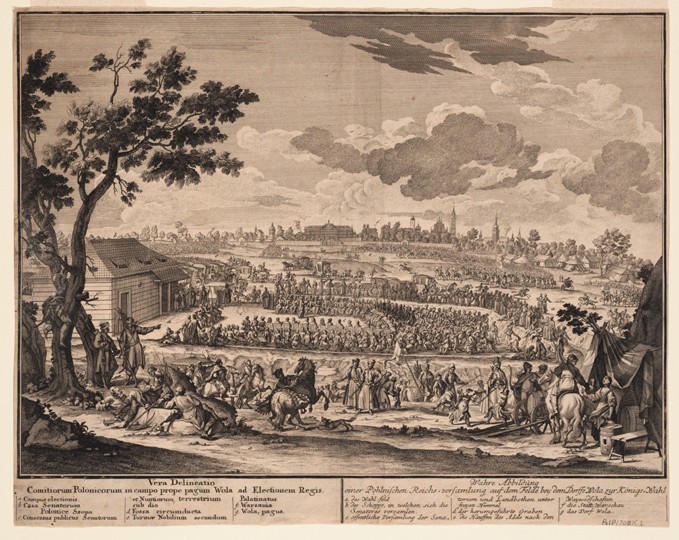The free election of Augustus II at Wola, outside Warsaw, in 1697 a Unbekannter Künstler