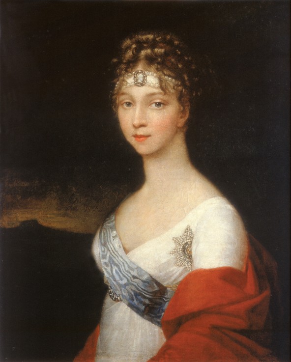 Portrait of Empress Elizabeth Alexeievna, Princess Louise of Baden (1779-1826) a Unbekannter Künstler