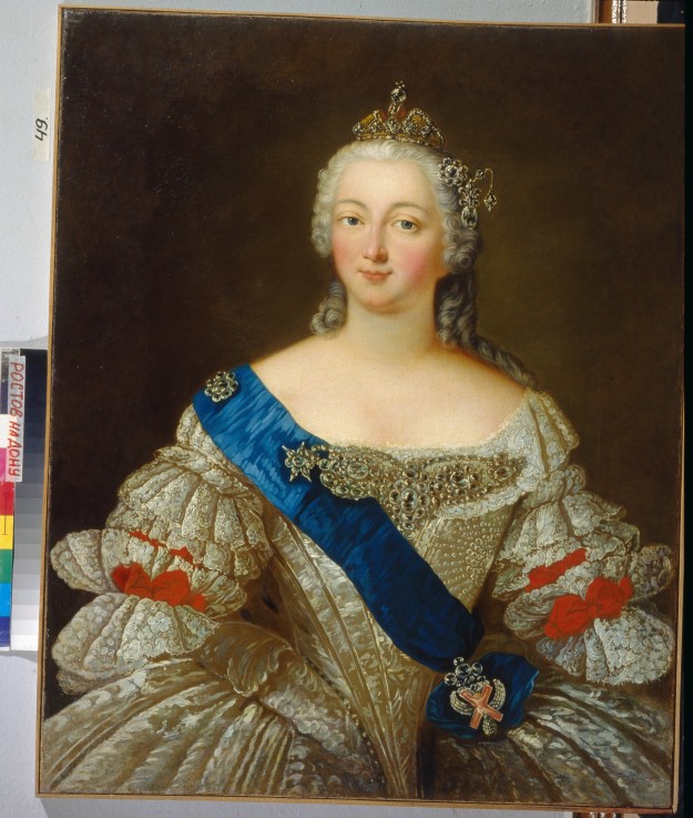 Portrait of Empress Elisabeth Petrovna (1709-1762) a Unbekannter Künstler