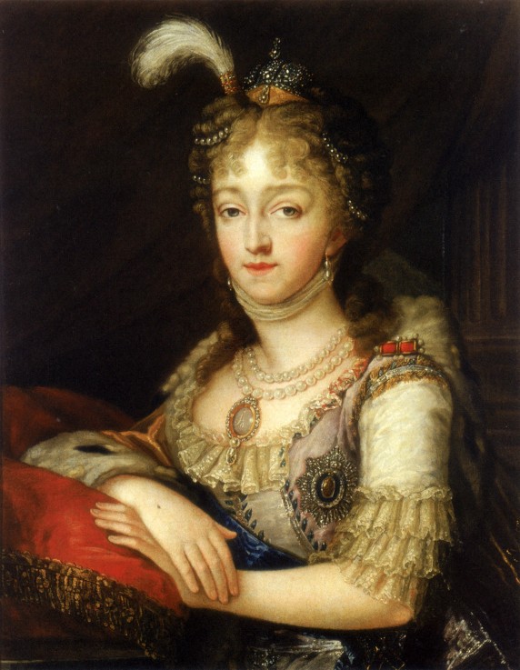 Portrait of Empress Elizabeth Alexeievna, Princess Louise of Baden (1779-1826) a Unbekannter Künstler