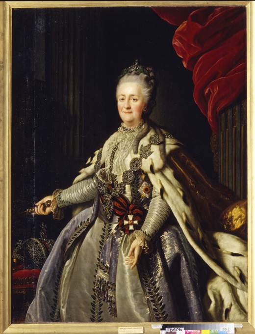 Portrait of Empress Catherine II (1729-1796) a Unbekannter Künstler