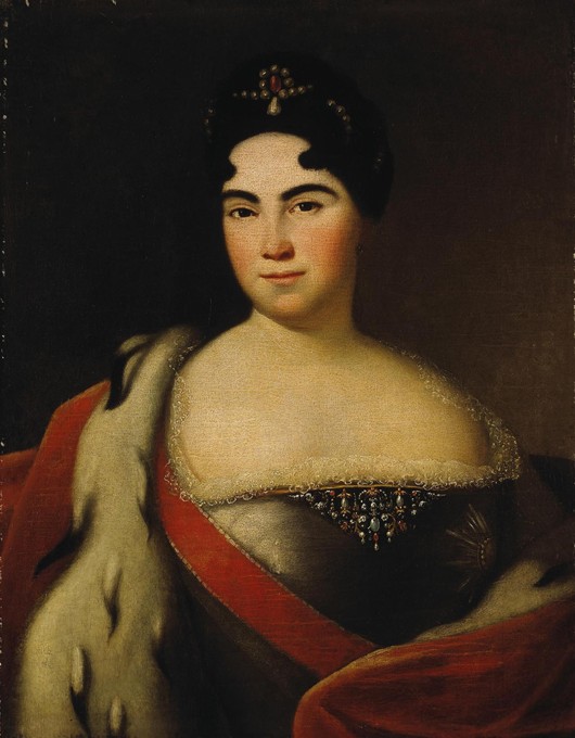 Portrait of Empress Catherine I. (1684-1727) a Unbekannter Künstler