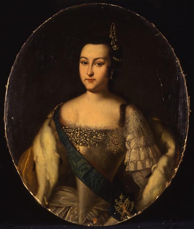 Portrait of Princess Anna Leopoldovna (1718-1746), tsar's Ivan VI mother a Unbekannter Künstler