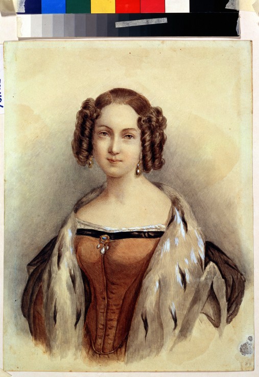 Portrait of Princess Marie of Hesse and the Rhine (1824-1880), future Empress of Russia a Unbekannter Künstler