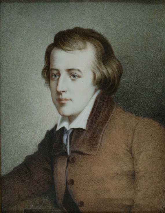 Portrait of the poet Heinrich Heine (1797-1856) a Unbekannter Künstler
