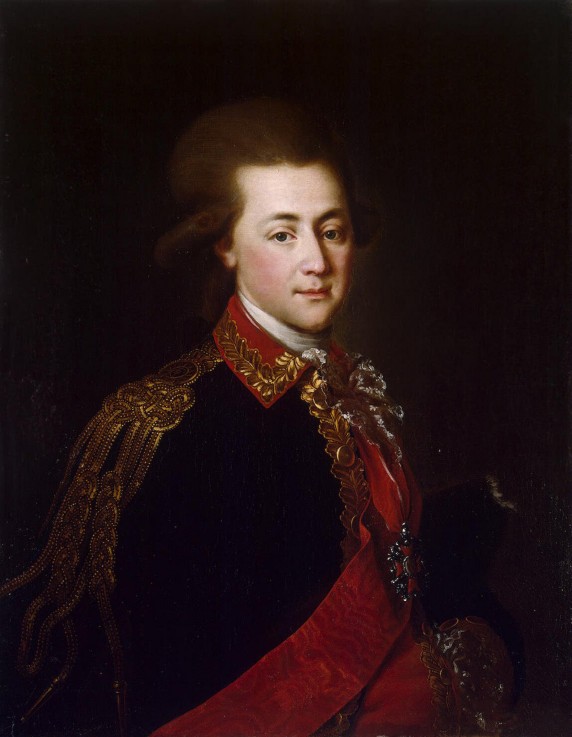 Portrait of the palace-aide-de-camp Alexander Lanskoy, the Catherine II' favorite a Unbekannter Künstler