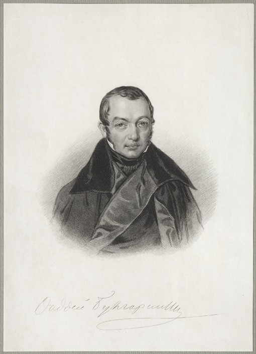 Portrait of the author Faddei Bulgarin (1789-1859) a Unbekannter Künstler