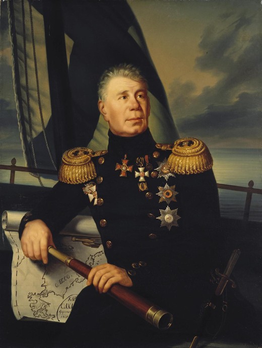 Portrait of Admiral Ivan (Adam) Krusenstern (1770-1846) a Unbekannter Künstler