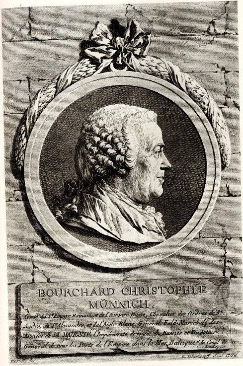 Portrait of Count Burkhard Christoph von Münnich (1683-1767) a Unbekannter Künstler