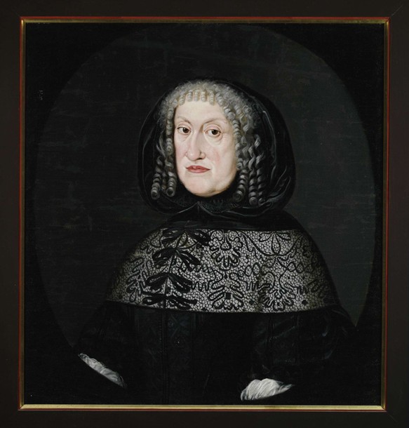 Portrait of Eleanor of Anhalt-Zerbst, Duchess of Schleswig-Holstein-Sønderburg-Norburg (1608-1681) a Unbekannter Künstler