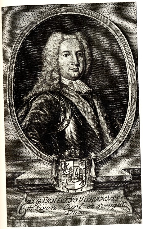 Portrait of Ernst Johann von Biron (1690-1772), Duke of Courland and Semigallia and regent of the Ru a Unbekannter Künstler
