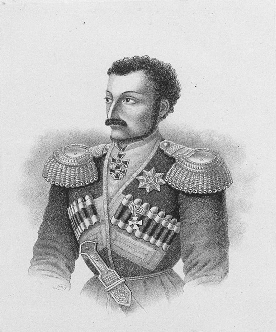 Portrait of of the major general Nikolay Sleptsov (1815–1851) a Unbekannter Künstler