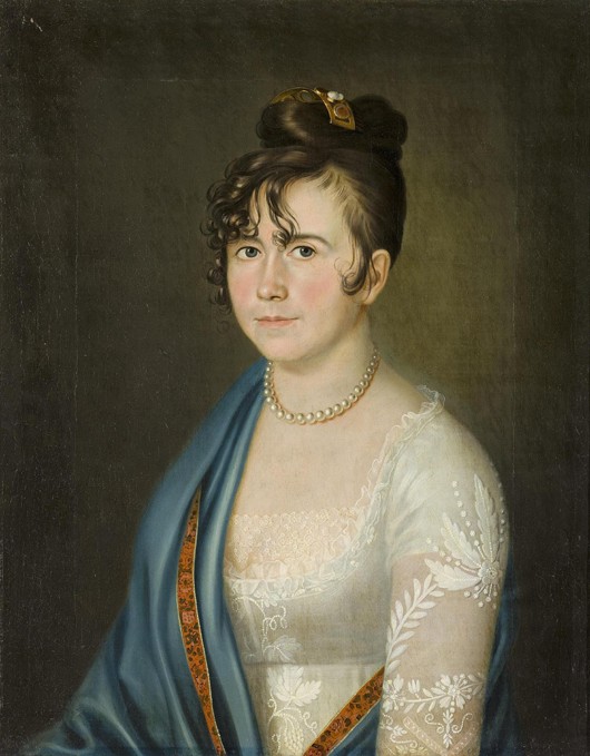 Portrait of Countess Anna Vladimirovna Bobrinskaya (1769-1846) a Unbekannter Künstler
