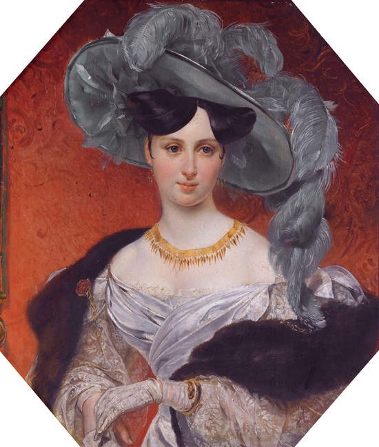 Portrait of Countess Stefania zu Sayn-Wittgenstein, née Radziwill (1809-1832) a Unbekannter Künstler
