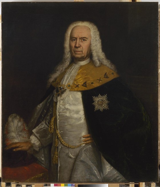 Portrait of Count Andrei Ivanovich Ushakov (1708-1739) a Unbekannter Künstler