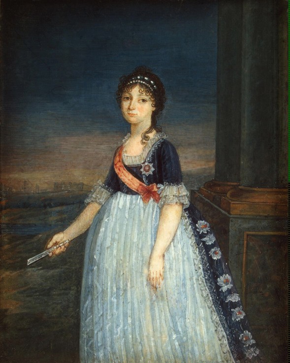Portrait of Duchess Anna Feodorovna of Russia (1781-1860), Princess Juliane of Saxe-Coburg-Saalfeld a Unbekannter Künstler