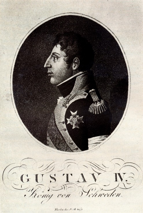 Portrait of Gustav IV Adolf of Sweden a Unbekannter Künstler