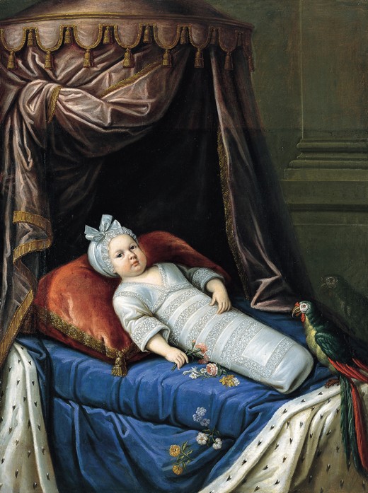 Portrait of Louis XIV (1638-1715) as Baby a Unbekannter Künstler