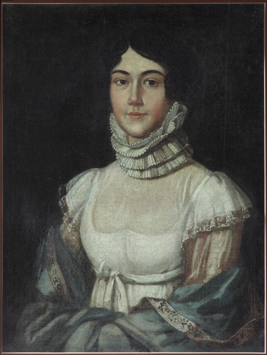 Portrait of Maria Mikhaylovna Lermontova (1795-1817) a Unbekannter Künstler