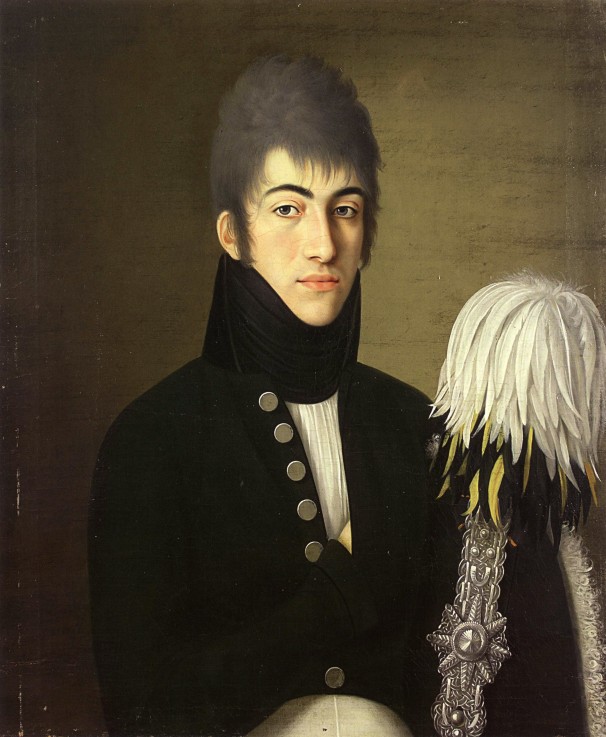 Portrait of the Officer of the Chevalier Guard Alexis Okhotnikov a Unbekannter Künstler