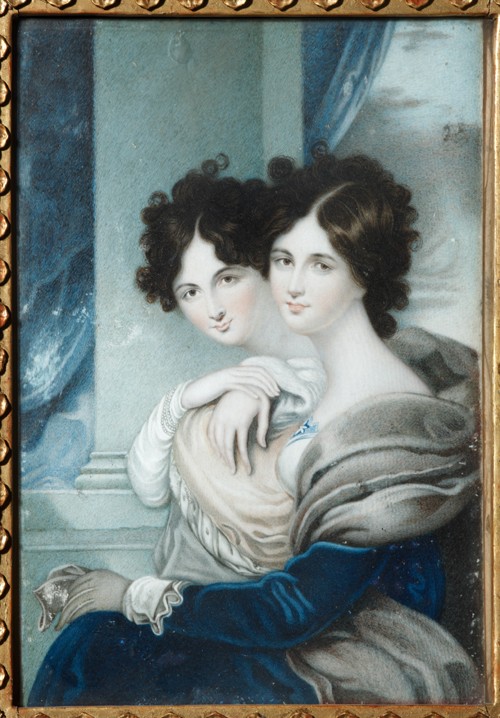 Portrait of Sisters Princesses Anna Petrovna (1777-1805) and Ekaterina Petrovna (1783-1830) Lopukhin a Unbekannter Künstler
