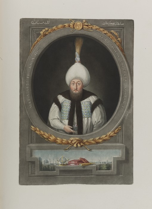 Portrait of Sultan Mustafa III (1717-1774) a Unbekannter Künstler