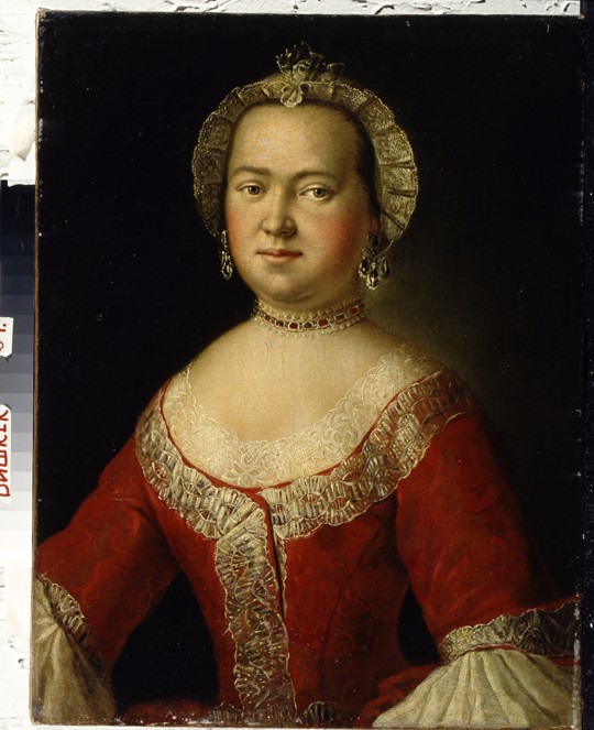 Portrait of Vera Dmitrievna Rezvaya (1809-1849) a Unbekannter Künstler