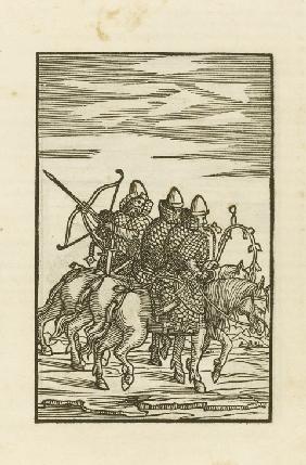 Russian warriors. (From: Comentari della Moscovia et parimente della Russia by Sigmund von Herberste