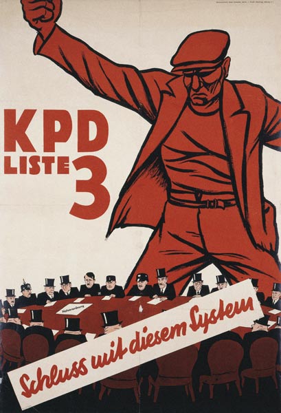 End of this system. KPD election poster a Unbekannter Künstler