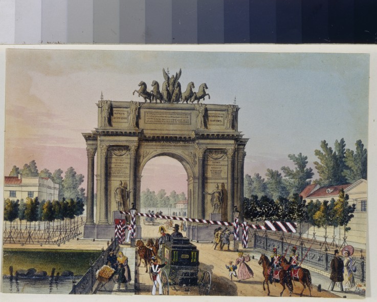 Triumphal arch in Saint Petersburg (Album of Marie Taglioni) a Unbekannter Künstler