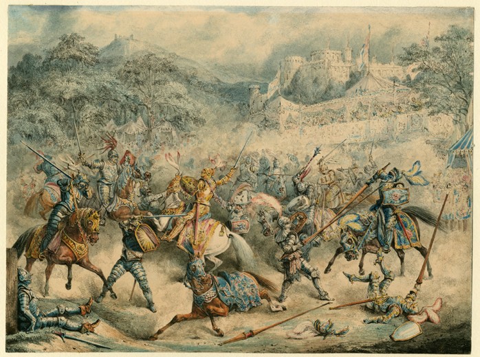 Tournament of mounted knights a Unbekannter Künstler