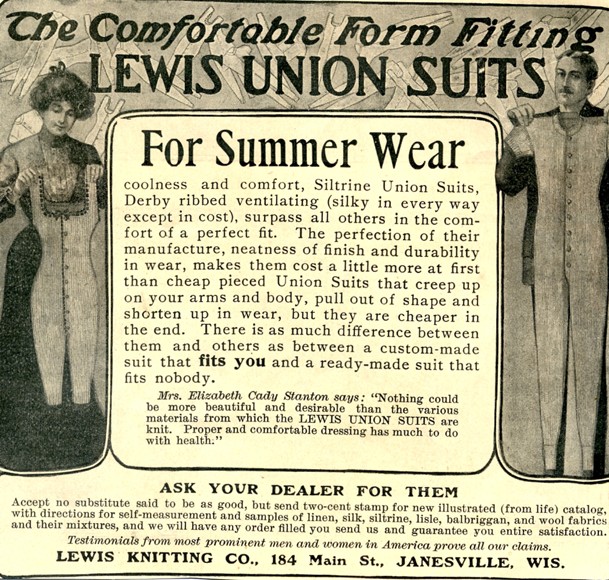 Advertising image of Lewis Union Suits a Unbekannter Künstler