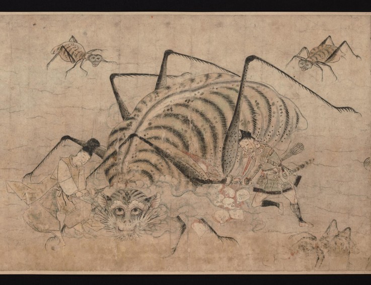 Yorimitsu killing Tsuchigumo (Detail of the scroll "Tsuchigumo no Soshi Emaki") a Unbekannter Künstler