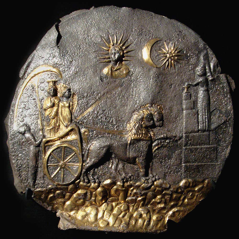 A round medallion plate describing Cybele a Unbekannter Meister