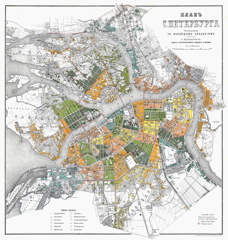 Map of Petersburg a Unbekannter Meister