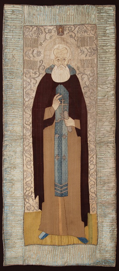 Saint Dmitry Prilutsky (Ecclesiastical embroidery) a Unbekannter Meister