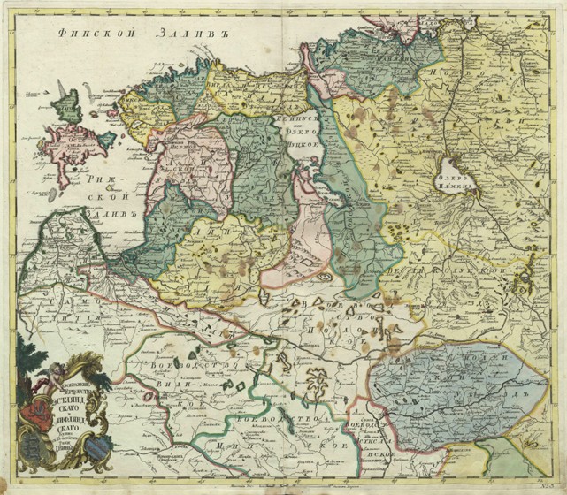 Map of Estonia and Livonia a Unbekannter Meister