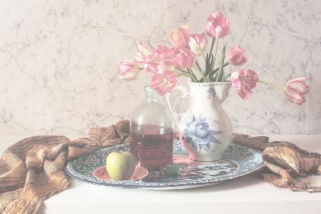 Still life with a bouquet of Tulip