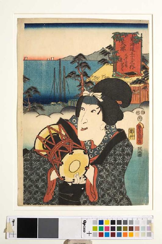 Station Otsu: Otoku, Frau des Iwasa Matabei (Aus der Serie Die 53 Stationen des Tokaido) a Utagawa Kunisada