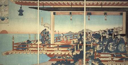 Kiyomori Arresting the Sunset by Incantations a Utagawa Kuniyoshi
