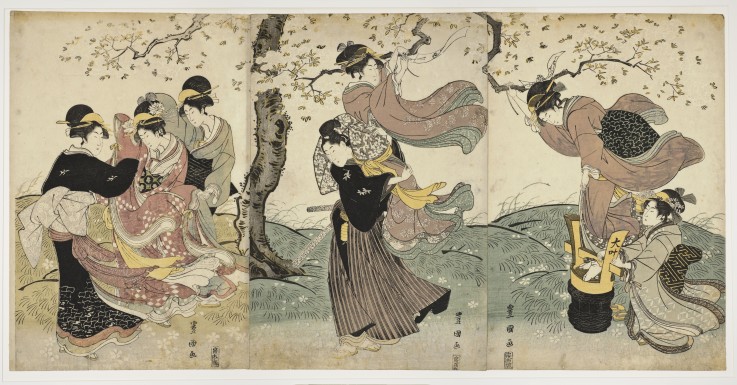 Flowers in the Wind a Utagawa Toyokuni