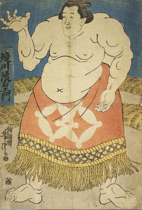 The Sumo Wrestler Sakaigawa Namiemon a Utagawa Yoshitora
