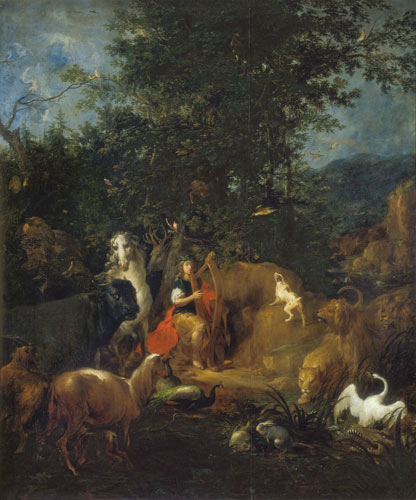 Orpheus plays in front of the animals a Václav Vavrinec Reiner